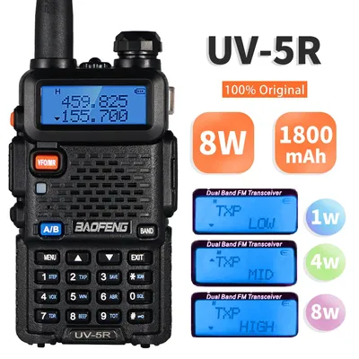 Baofeng – walkie-talkie 8W double bande FM émetteur-récepteur UV 5R Radio bidirectionnelle