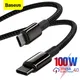 Bas192.100 W USB C vers USB Type C Câble USB-C Charge Rapide Fil de Données USBC Type-C Câble PD