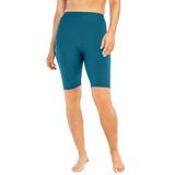 Plus Size Women's Swim Bike Short by Swim 365 in Teal (Size 14) Swimsuit Bottoms