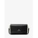 Michael Kors Jet Set Small Pebbled Leather Smartphone Convertible Crossbody Bag Black One Size