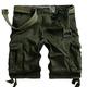 MUST WAY Men's Casual Cotton Twill Cargo Shorts Multi Pocket Loose Fit Work Shorts 8062 Army 36