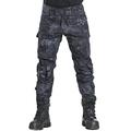 TRGPSG Men's Military Tactical Pants Casual Camo BDU Cargo Pants Work Trousers with 10 Pockets WG3F Black MW 36