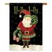 The Holiday Aisle® Zale Celebrate the Season Snowman 2-Sided Polyester 40 x 28 in. Garden Flag in Black | 40 H x 28 W x 0.1 D in | Wayfair