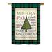 The Holiday Aisle® Dikran Oh Christmas Tree Winter Seasonal Impressions 2-Sided Polyester 40 x 28 in. House Flag in Green | 40 H x 28 W in | Wayfair