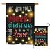 The Holiday Aisle® Stork Lightful Merry Christmas Love Winter Christmas Impressions 2-Sided 40 x 28 in. Flag Set in Black | 40 H x 28 W in | Wayfair
