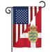 Trinx American & Denmark Friendship 2-Sided Polyester 18 x 13 in. Garden Flag in Red/Blue | 18 H x 13 W in | Wayfair