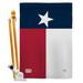 Trinx Texas State Americana States Impressions 2-Sided Polyester 40 x 28 in. Flag Set in Blue/Gray/Red | 40 H x 28 W in | Wayfair