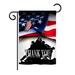 The Holiday Aisle® Canmore Thank You Americana Everyday Patriotic Impressions 2-Sided 19 x 13 in. Garden Flag in Black/Gray | Wayfair