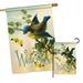 August Grove® Pipa Welcome Birds Friends 2-Sided Polyester 40 x 28 in. Garden Flag in Green | 40 H x 28 W in | Wayfair