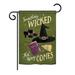 The Holiday Aisle® Harut Something Wicked Fall 2-Sided Polyester 1 x 1.5 ft Garden Flag in Green | 18.5 H x 13 W in | Wayfair