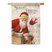 The Holiday Aisle® Babig Antique Santa Holiday Winter Vertical American 2-Sided Polyester 40 x 28 in. Garden Flag in Brown | 40 H x 28 W in | Wayfair