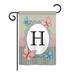 House of Hampton® Shellman Butterflies Monogram 2-Sided Polyester House/Garden Flag in Brown | 18.5 H x 13 W in | Wayfair