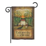 August Grove® Beeyah Each New Day Inspirational Sweet Home Impressions Decorative Vertical 13" x 18.5" Double Sided Garden Flag Set | Wayfair