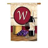 Fleur De Lis Living Mcgary Wine Monogram 2-Sided Polyester House Flag in Red | 18.5 H x 13 W in | Wayfair AFF961EAB1F347E498AFD0161DBF2A01