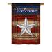 The Holiday Aisle® Swen Vintage 2-Sided Polyester House/Garden Flag in Blue/Brown/Red | 18.5 H x 13 W in | Wayfair A152DF090E944E5781DC788D417B2727