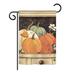 The Holiday Aisle® Hetum October Pumpkins Fall 2-Sided Polyester 18.5 x 13 in. Garden Flag in Black/Orange | 18.5 H x 13 W in | Wayfair