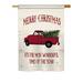 The Holiday Aisle® Dadur Merry Christmas Truck Winter 2-Sided Polyester 40 x 28 in. House Flag in Gray | 40 H x 28 W in | Wayfair