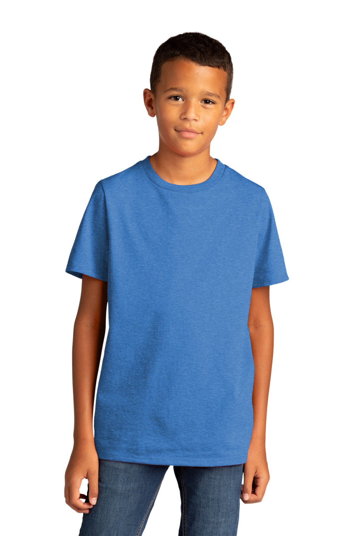 District DT8000Y Youth Re-Tee in Blue Heather size XL | Cotton/Polyester Blend