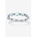 Women's Simulated Birthstone Heart Eternity Ring by PalmBeach Jewelry in December (Size 9)