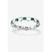 Women's Simulated Birthstone Heart Eternity Ring by PalmBeach Jewelry in May (Size 8)