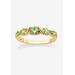 Women's Yellow Gold-Plated Simulated Birthstone Ring by PalmBeach Jewelry in August (Size 8)