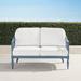 Avery Loveseat with Cushions in Moonlight Blue Finish - Sailcloth Aruba - Frontgate