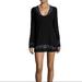 Free People Dresses | Free People Embroidered Bell Sleeve Dress | Color: Black/Blue | Size: 0