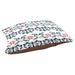 East Urban Home New England Football Baroque Indoor Pillow Polyester in Red/Blue/White | 4 H x 28 W x 18 D in | Wayfair