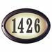 Qualarc Edgewood Oval 1-Line Wall Address Plaque Metal in Brown | 8.5 H x 13.5 W x 2.5 D in | Wayfair LTO-1302-AC