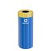 Glaro, Inc. Trash Can Stainless Steel in Blue/Yellow | 30 H x 12 W x 12 D in | Wayfair B1242BL-BE-B3