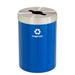 Glaro, Inc. Trash Can Stainless Steel in Gray/Blue | 30 H x 20 W x 20 D in | Wayfair M2042BL-SA-M4