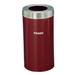 Glaro, Inc. Trash Can Stainless Steel in Red/Gray | 30 H x 15 W x 15 D in | Wayfair W1542BY-SA-W5