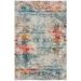 Blue/White 0.28 in Indoor Area Rug - Bungalow Rose Marques Oriental Ivory/Blue Area Rug Polypropylene | 0.28 D in | Wayfair