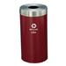 Glaro, Inc. Trash Can Stainless Steel in Red/Gray | 30 H x 15 W x 15 D in | Wayfair B1542BY-SA-B2