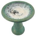 Ophelia & Co. Mattice Birdbath Ceramic in Green | 20.5 H x 20 W x 20 D in | Wayfair 7207FB3067B14AFA80003EA7E15208B0