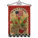 The Holiday Aisle® Oksen Patriotic Flowers American 2-Sided Burlap 19 x 13 in. Flag Set in Brown/Red | 18.5 H x 13 W in | Wayfair