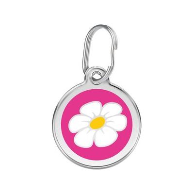 Red Dingo Daisy Stainless Steel Personalized Dog & Cat ID Tag, Hot Pink, Large