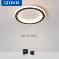 Plafonniers à LED ronds et carrés pour la maison éclairage noir simple luminaire d'intérieur