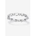 Women's Simulated Birthstone Heart Eternity Ring by PalmBeach Jewelry in April (Size 9)