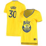 Women's Fanatics Branded Stephen Curry Gold Golden State Warriors Fast Break Replica Player Jersey