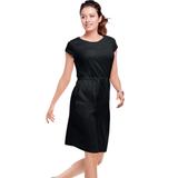 Plus Size Women's Knit Drawstring Dress by ellos in Black (Size 10/12)