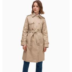 Kate Spade Jackets & Coats | Kate Spade Ruffle Trim Trench Coat | Color: Tan | Size: Various