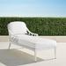Avery Chaise Lounge with Cushions in White Finish - Rumor Snow with Logic Bone piping - Frontgate