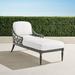 Avery Chaise Lounge with Cushions in Slate Finish - Resort Stripe Aruba - Frontgate