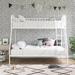 Novogratz Bushwick Twin Over Full Standard Bunk Bed Metal in White | 70 H x 56 W x 77 D in | Wayfair 4569319N
