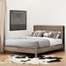 South Shore Munich Queen Platform Bed on Legs - Rustic Style Weathered Oak Wood in Black | 13.5 H x 58.25 W x 78.25 D in | Wayfair 12272