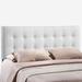 Latitude Run® Finstad Panel Headboard Faux Leather/Upholstered in White/Black | 45.5 H x 56 W x 3.5 D in | Wayfair 75BAEB57B5D248DDA3EEB20008808ED4