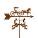 Winston Porter Maratha Doctor Horse & Buggy Weathervane Metal/Steel in Brown/Gray | 28 H x 21 W x 9 D in | Wayfair E43513504F6545C69EE0207E4009475A