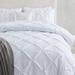 House of Hampton® Egremont Pinch Pleat Duvet Cover & Insert Polyester/Polyfill/Microfiber in White | Queen Duvet + 3 Additional Pieces | Wayfair