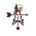 Millwood Pines Hani Wolf Weathervane Metal/Steel in Brown/Gray | 24 H x 21 W x 9 D in | Wayfair E906F4584F1C4494AA4EDBC9A38243A9